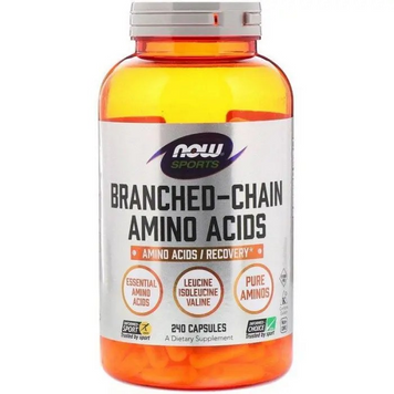 BCAA амінокислоти з розгалуженим ланцюгом, Amino Acids, Now Foods, Sports 654648 фото