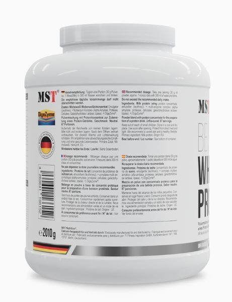 MST&reg; BEST Whey Protein + Enzyme Сироватковий протеїн + Ензими Без смаку 67 порцій 2010 грамів 787653345 фото