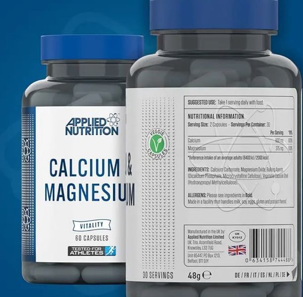 Applied Nutrition Calcium & Magnesium 60 caps 6428537 фото