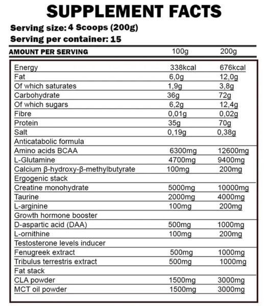 Kevin Levrone Gold Lean Mass 3000 g 275963 фото