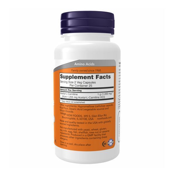 Acetyl L-Carnitine 500mg - 100 vcaps 100-27-4487791-20 фото