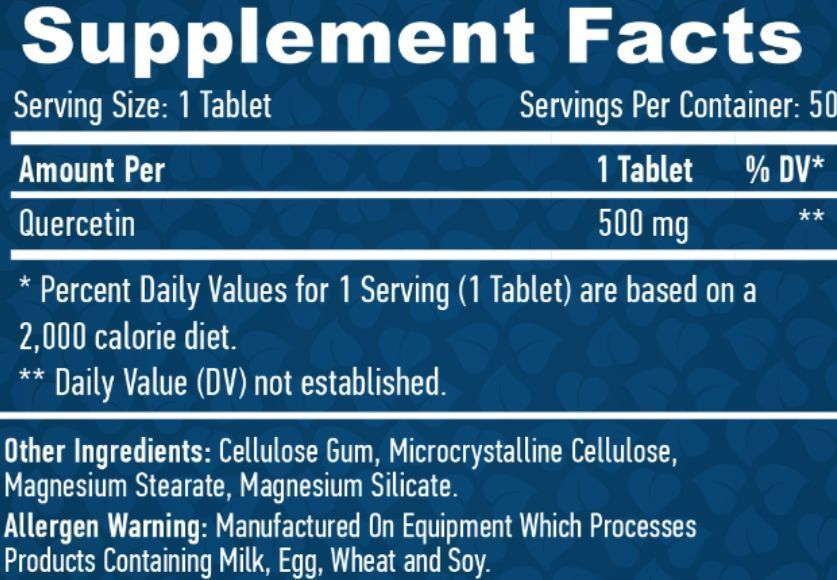 Haya Labs Quercetin 500 мг &ndash; 50 таб 54745542 фото