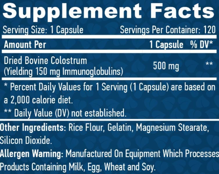 Haya Labs Colostrum 500 мг &ndash; 120 капс 4536976534 фото