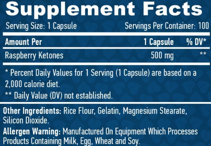 Haya Labs Raspberry Ketones 500 мг - 100 капс 376835696 фото