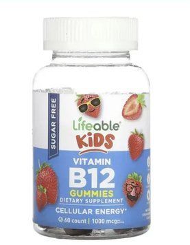 Vitamin B12 Kids Sugar Free - 60 gummies 6483492637 фото