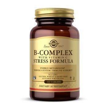 B-Complex with Vitamin C Stress Formula - 100 tabs 2023-10-3700 фото