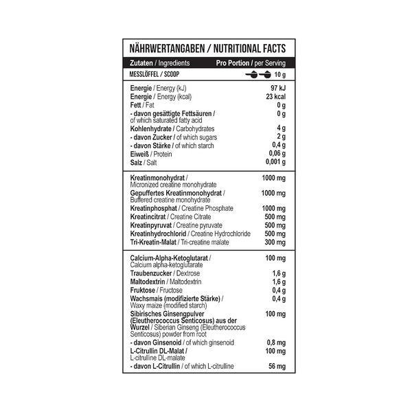 MST&reg; Creatine Kick 7in1 Зелене яблуко 100 порцій 1000 грамів 2663325 фото