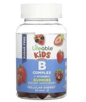 B Complex + Vitamin C Kids Sugar Free - 60 gummies 543737385 фото