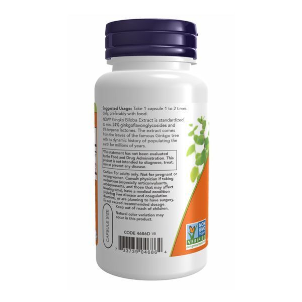 Ginkgo Biloba 60 mg - 120 vcaps 2022-10-2320 фото