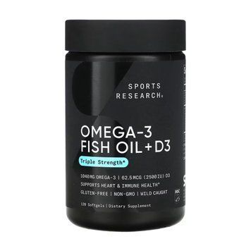Omega-3 Fish Oil Alask Omega 1250mg + D3 2500IU - 120 softgels 2023-10-6182 фото