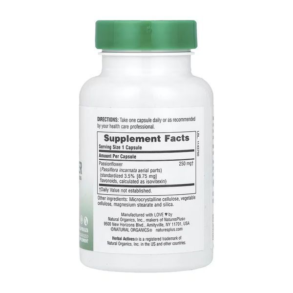 Passion Flower 250 mg - 60 vcaps 2023-10-6119 фото