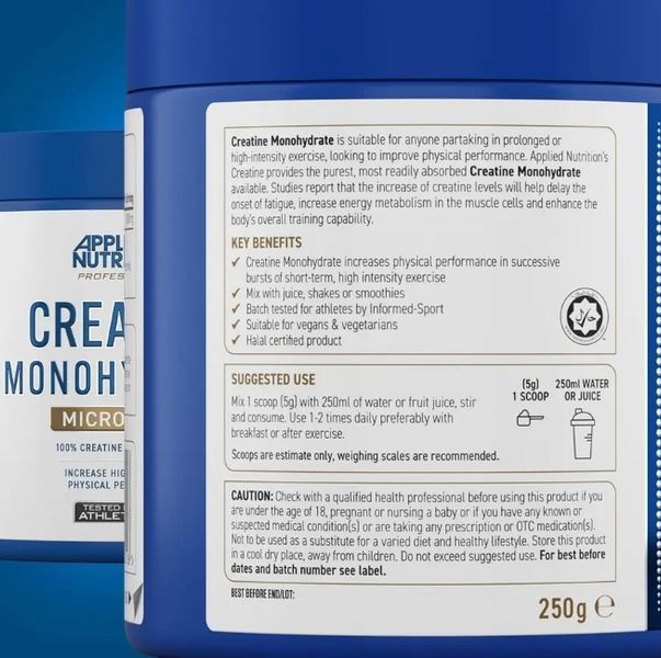 Applied Nutrition Creatine Monohydrate 250 g 027356739809 фото