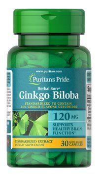 Ginkgo Biloba 120mg - 30caps 100-84-0936537-20 фото