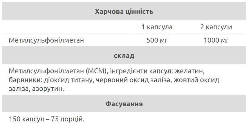MSM (150 caps) 15729265 фото