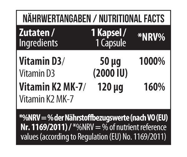 MST&reg; Vitamin D3+K2 MK-7 120 softgels 123445654 фото