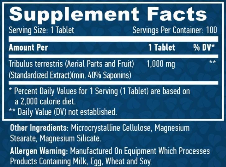 Haya Labs Tribulus Terrestris 1000 mg &ndash; 100 таб 137847239 фото